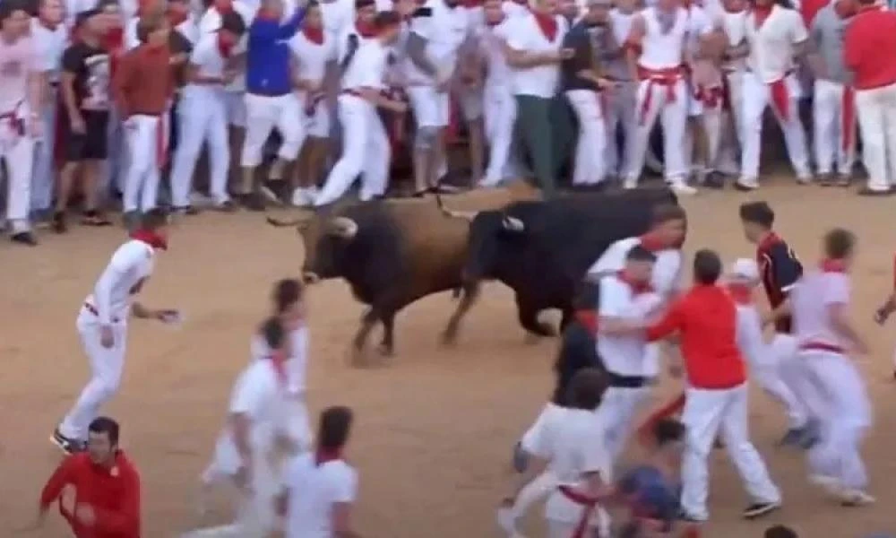 Ταύροι σκόρπισαν φόβο και πανικό! Προκάλεσαν 6 τραυματισμούς σε φεστιβάλ στην Παμπλόνα (βίντεο)